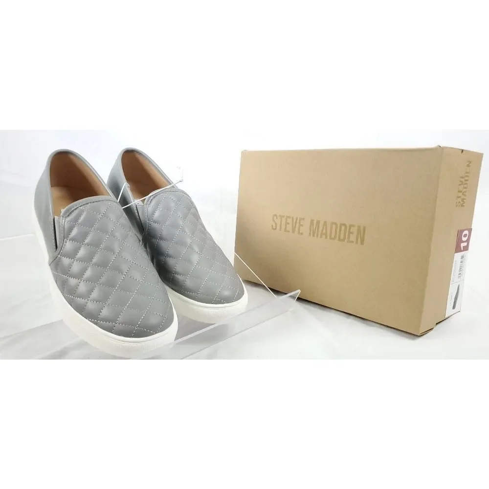 Steve Madden Lt Grey Slip On Sneakers - Picture 9 of 10
